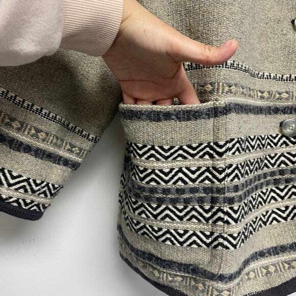 Vintage The Limited Womens Size L Oversized Printed Button Front Coat - Picture 4 of 6